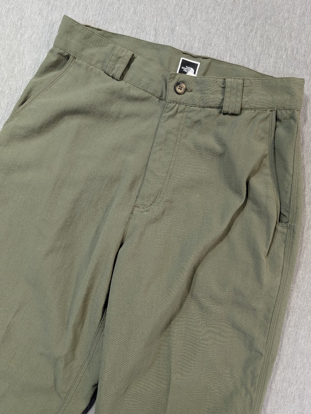 The North Face 100% Nylon Canvas Material Pants Men's 32 Olive Green